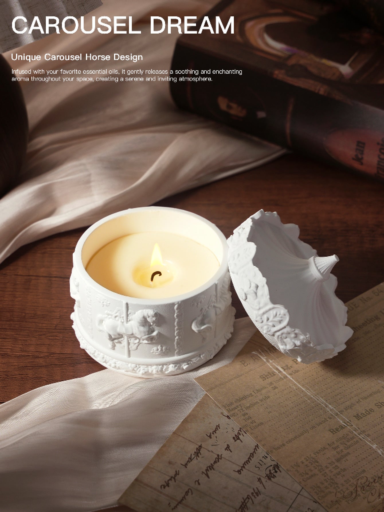 Rotating Carousel Soy Candle