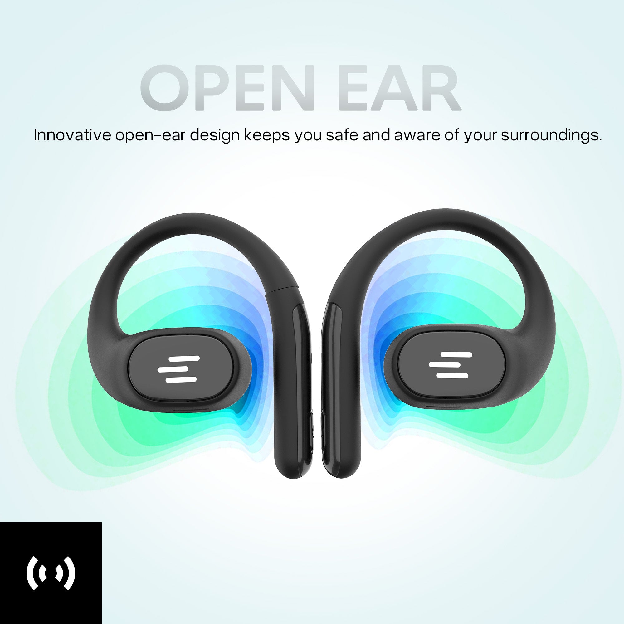 Sonictrek OWS Ear XS – Open-Ear Wireless Sports Earbuds, Bluetooth