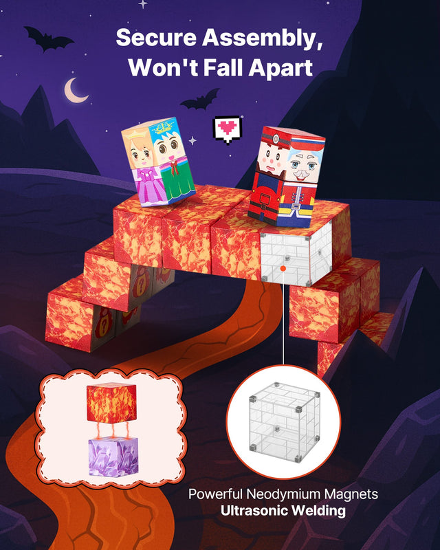 150PCS Magnetic Blocks Dark Castle Set