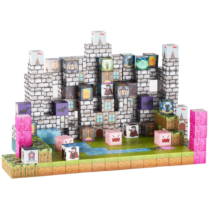 100PCS Magnetic Blocks Cemetery Zombies Set
