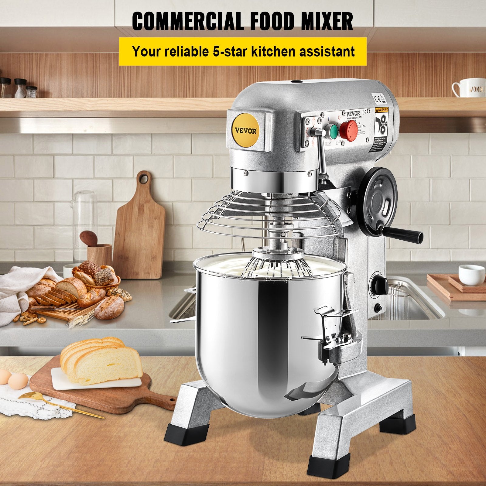 VEVOR 30Qt Commercial Food Mixer 1100W
