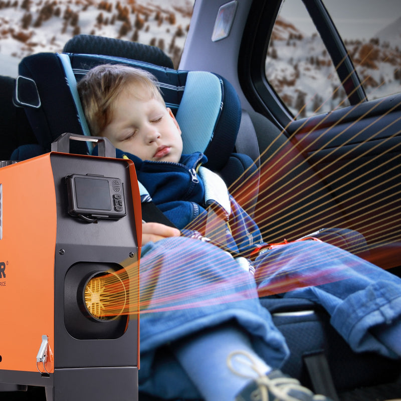 VEVOR 8KW Diesel Air Heater – Bluetooth App Control with Remote & LCD