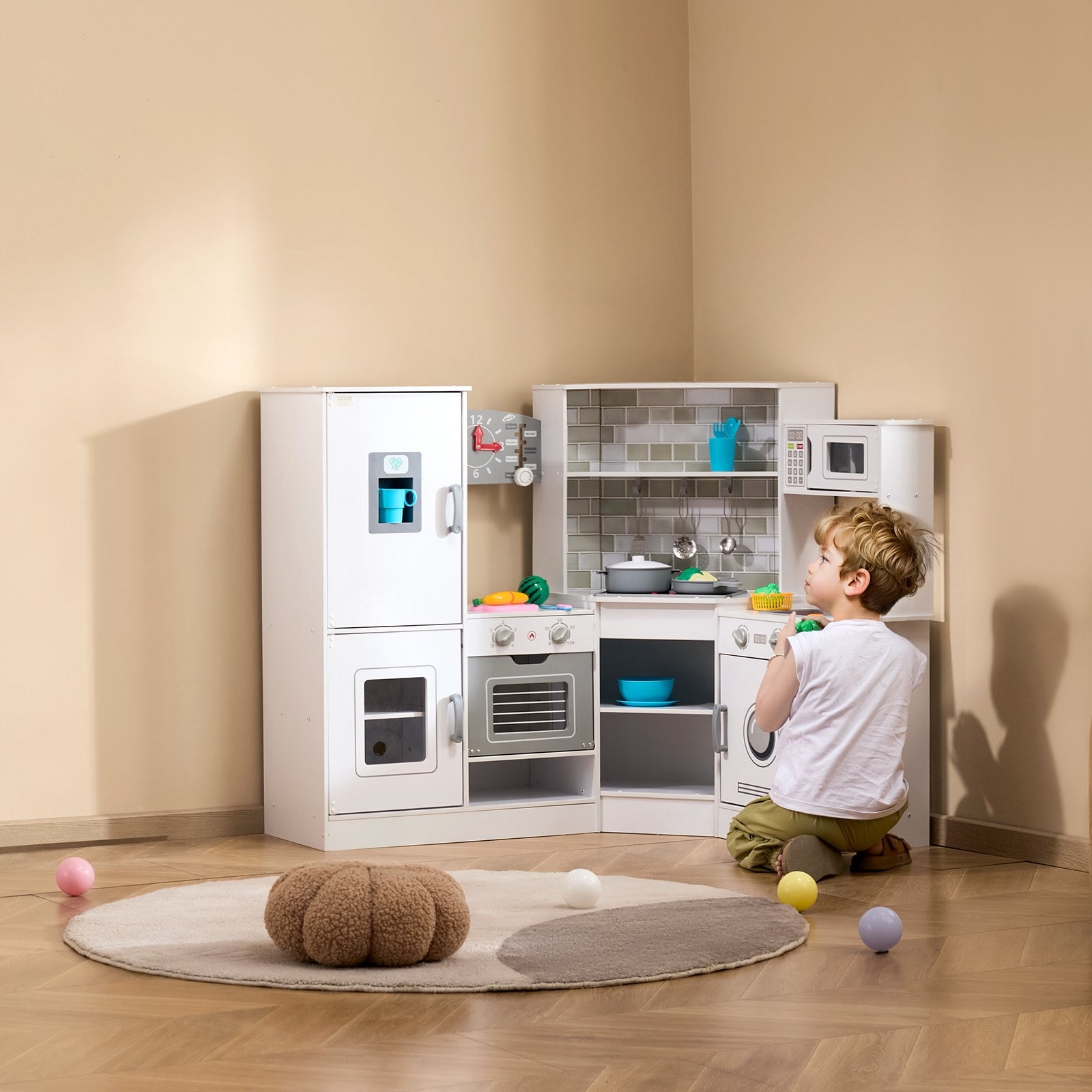 Kids Kitchen Playset 24PCS – White