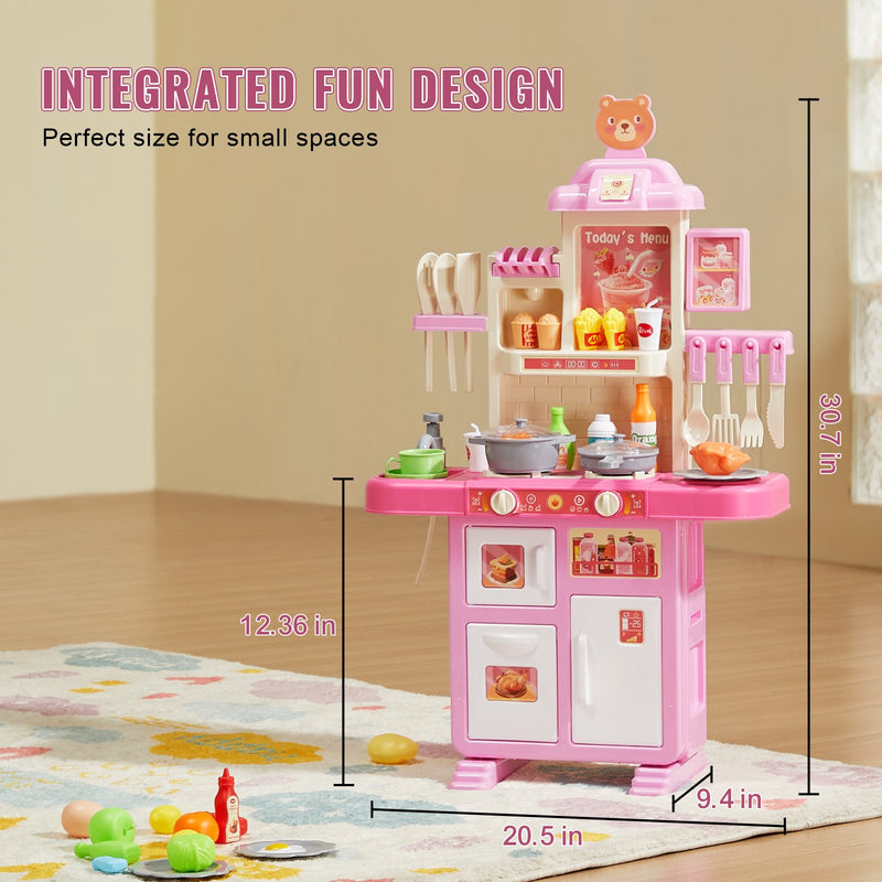 Kids Kitchen Playset 48PCS – Pink