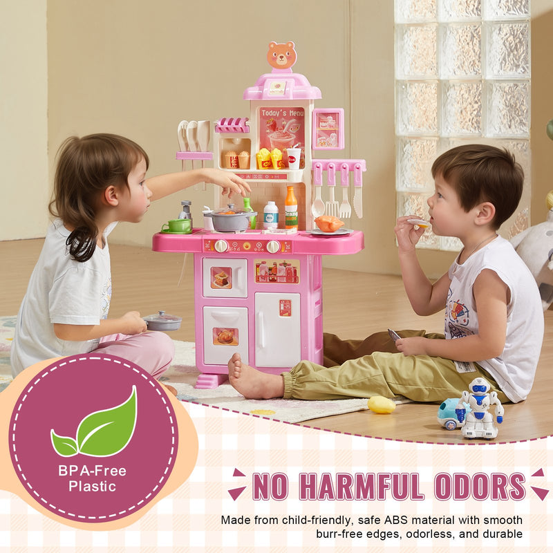 Kids Kitchen Playset 48PCS – Pink