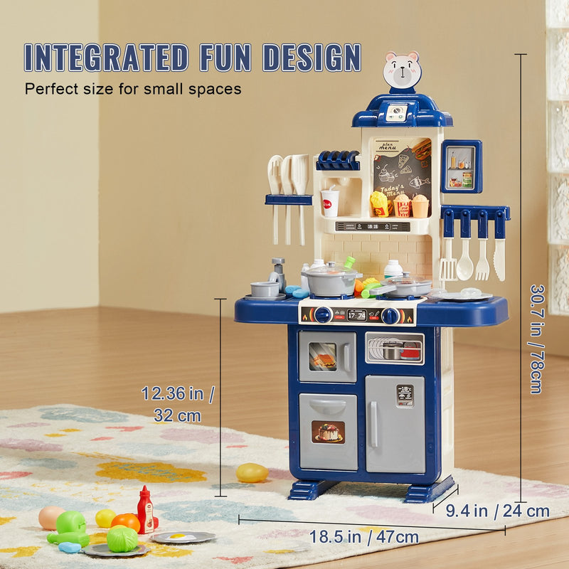 Kids Kitchen Playset 48PCS – Blue