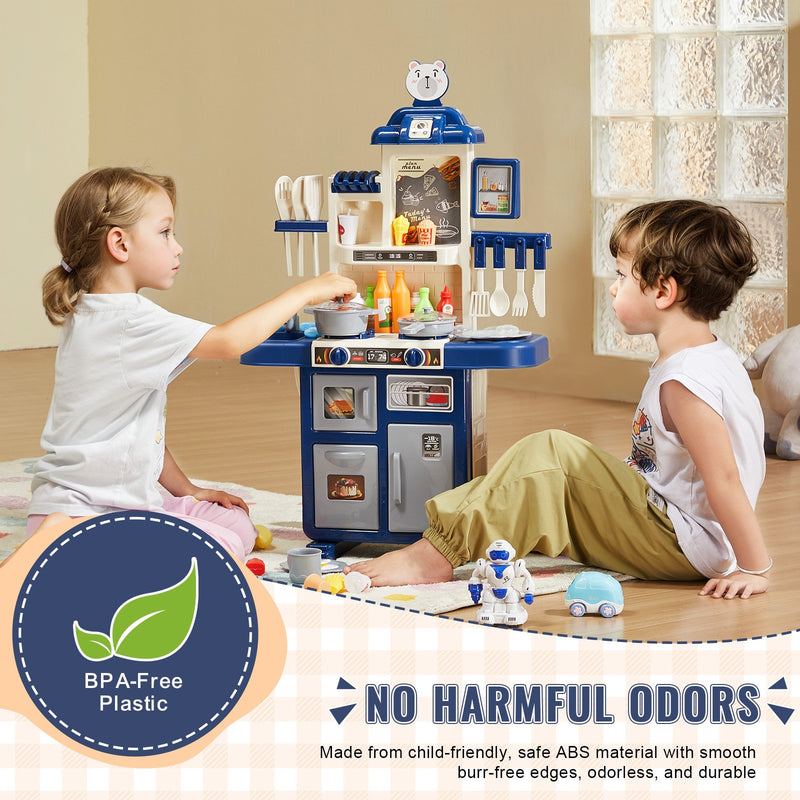 Kids Kitchen Playset 48PCS – Blue