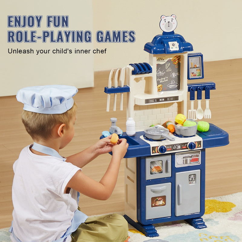 Kids Kitchen Playset 48PCS – Blue