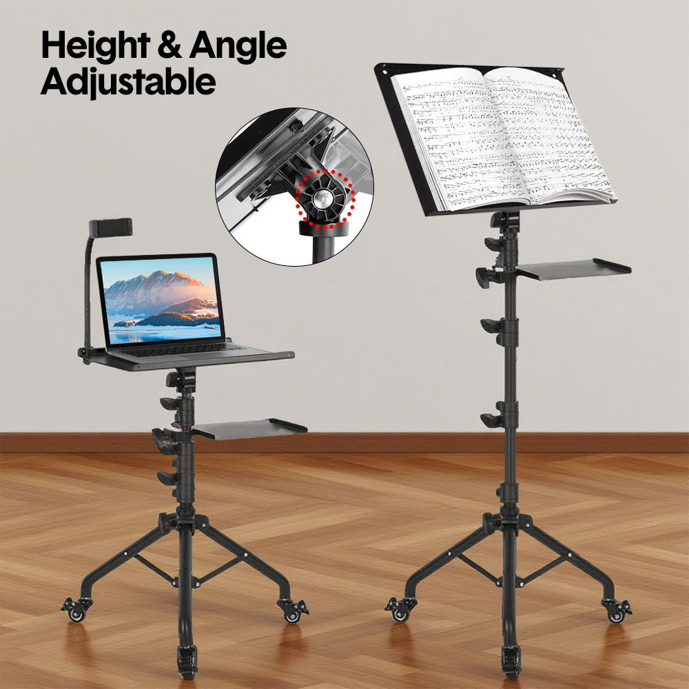 Mobile Laptop Tripod Stand on Wheels 82–170cm