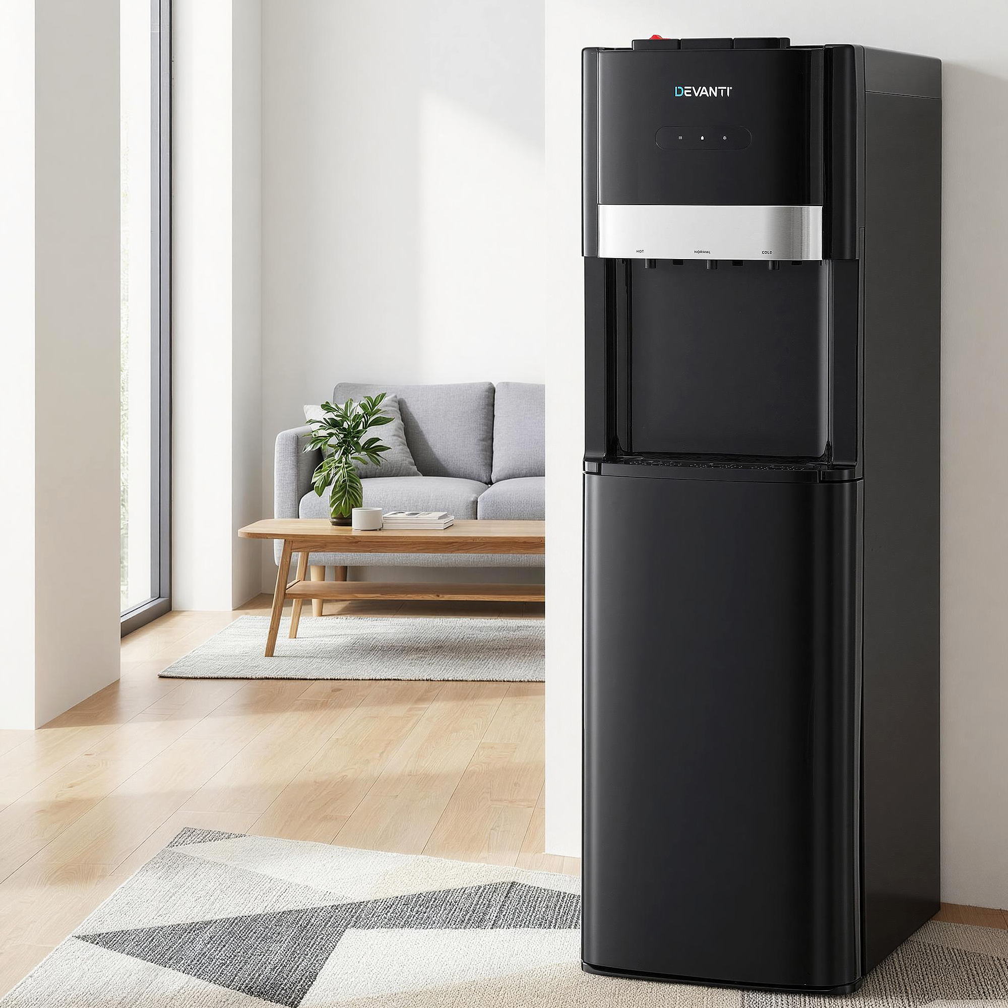 Devanti 3-Tap Bottom Loading Water Cooler Dispenser - Black