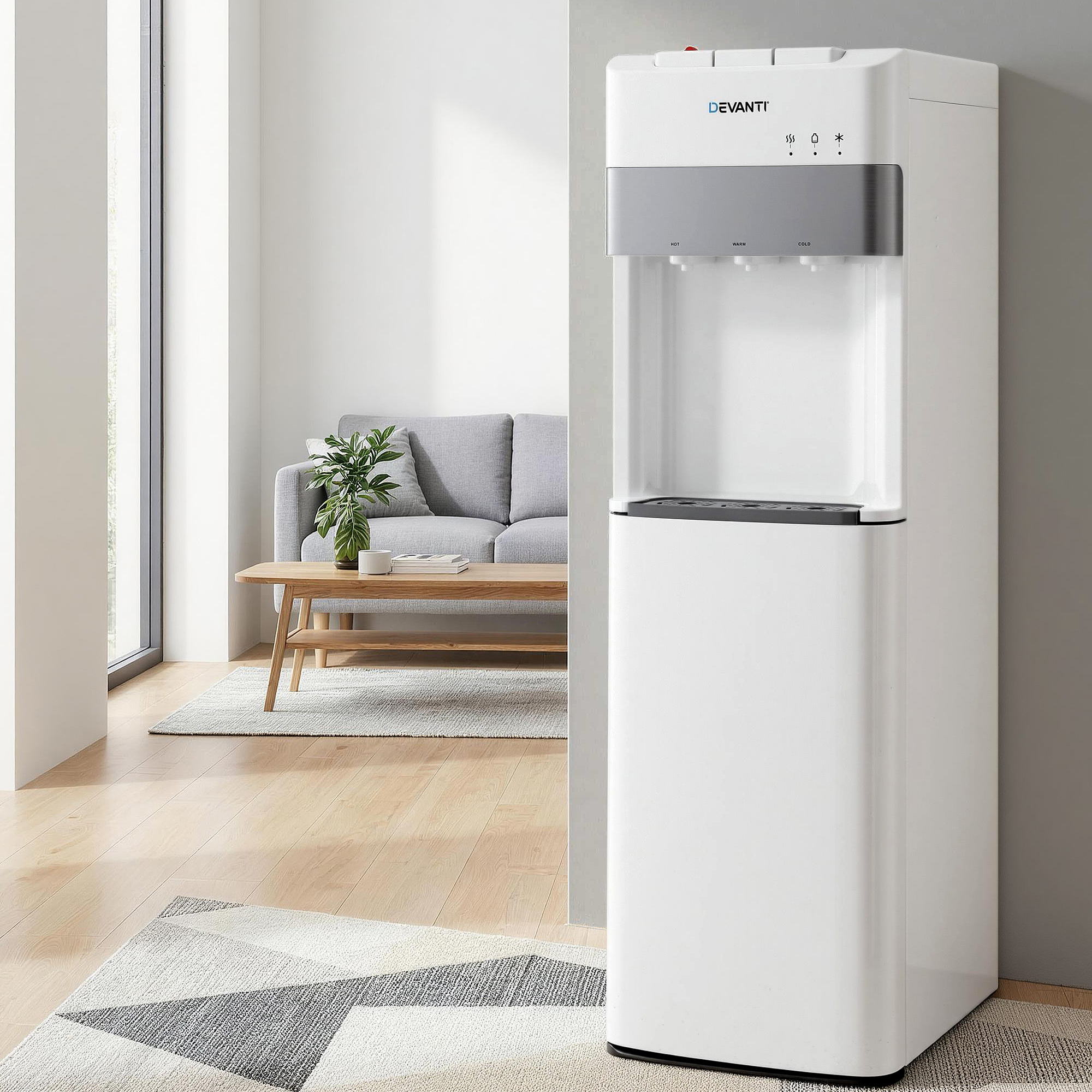 Devanti 3-Tap Bottom Load Water Cooler Dispenser - White