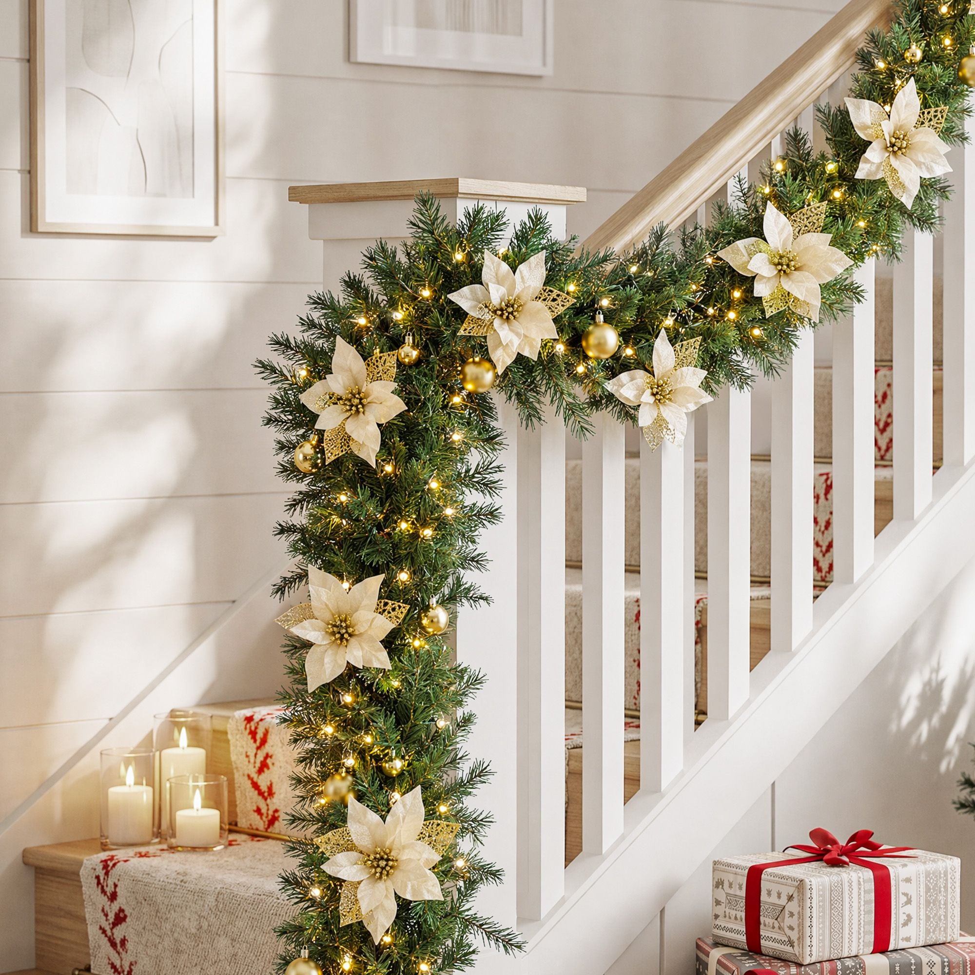 2.7M Christmas Garland – 200 Tips & LED Lights