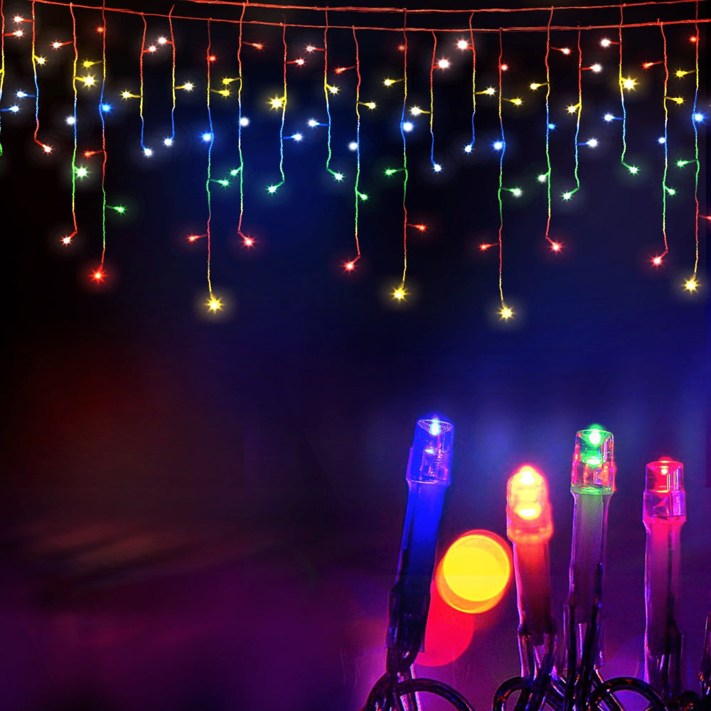 32M Solar Icicle Christmas Lights 960 Multi-Colour LEDs