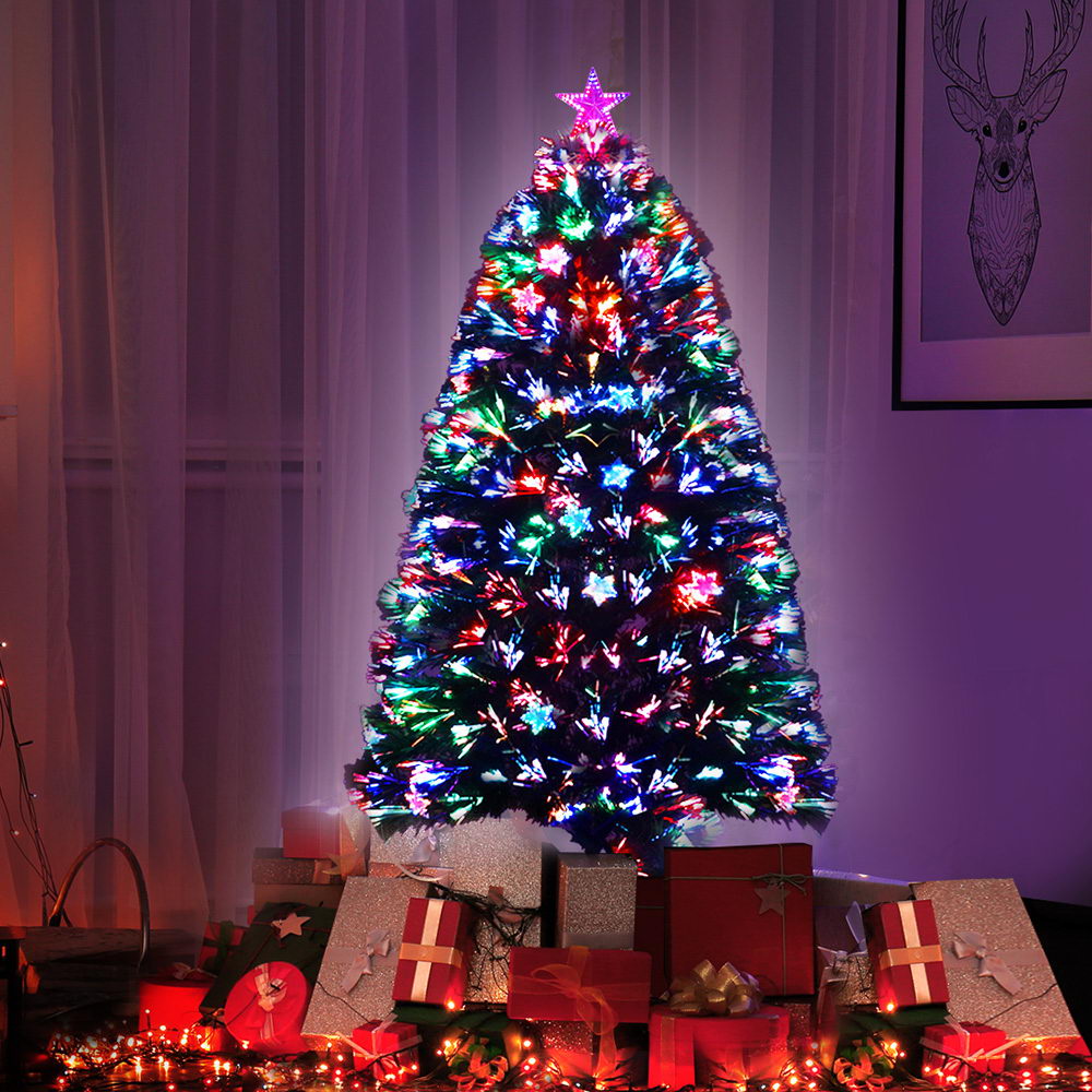 1.2m Christmas Tree Optic Fibre - Multi Colour