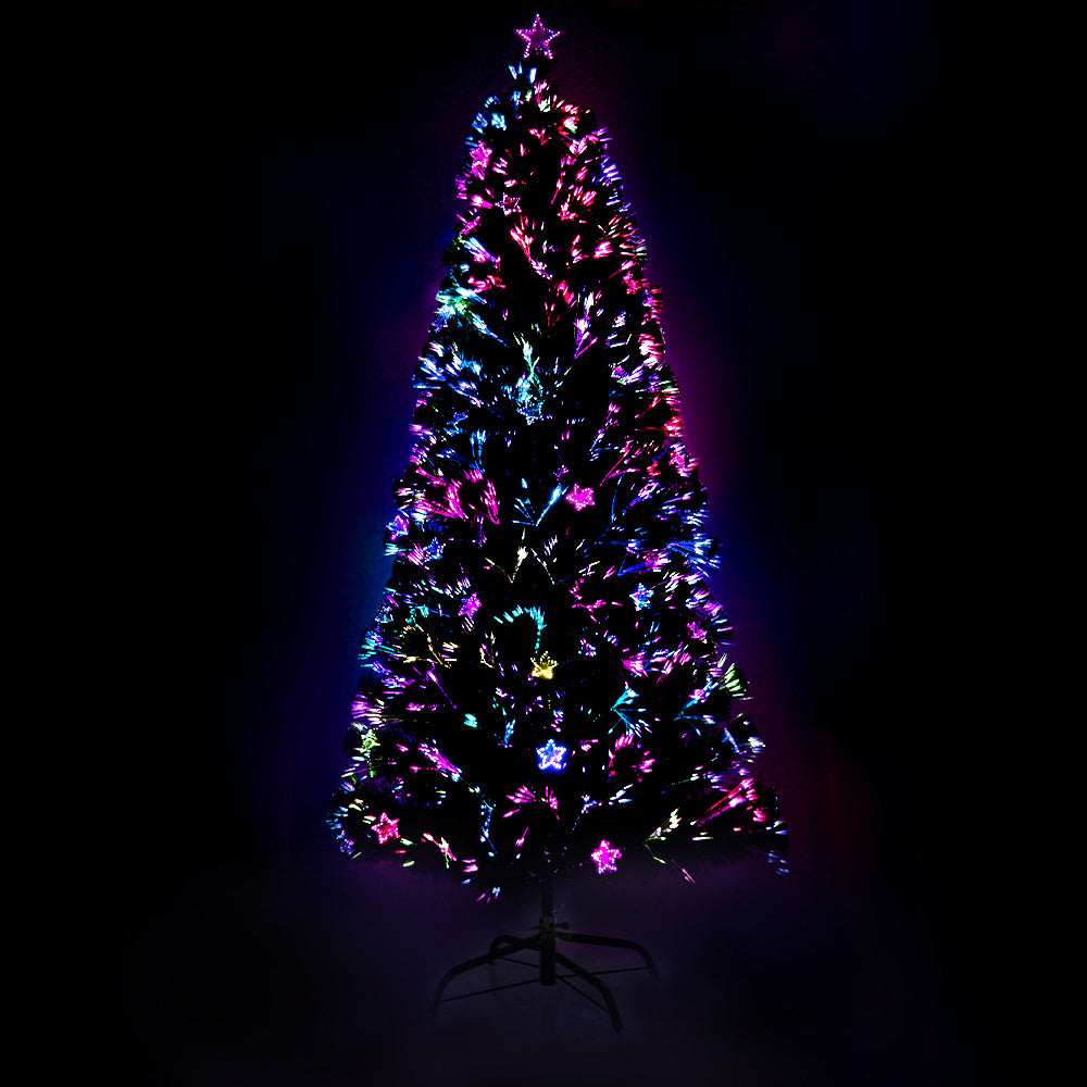 1.8m LED Optic Fibre Christmas Tree – Multi Colour