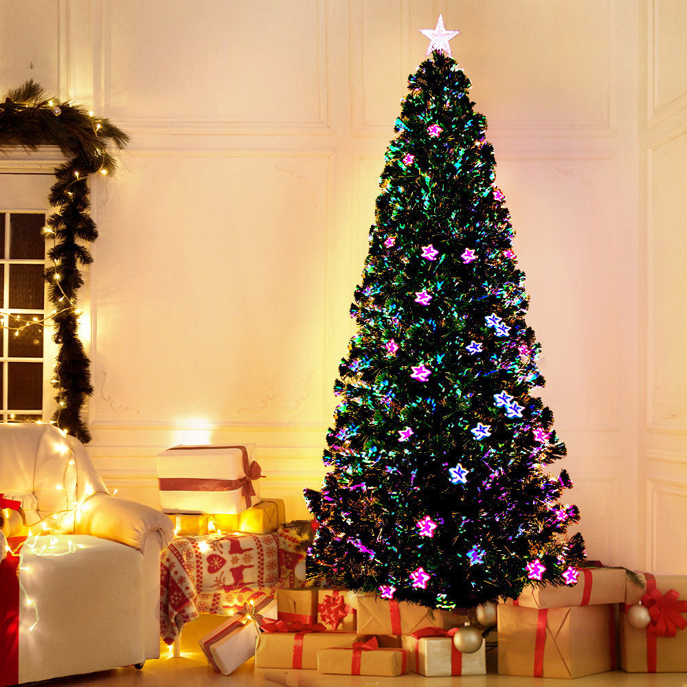 2.1m Christmas Tree Optic Fibre - Multi Colour