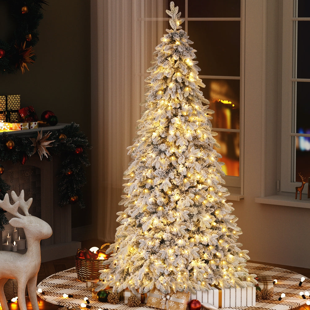 Christmas Tree 2.1m Flocking Pencil - White
