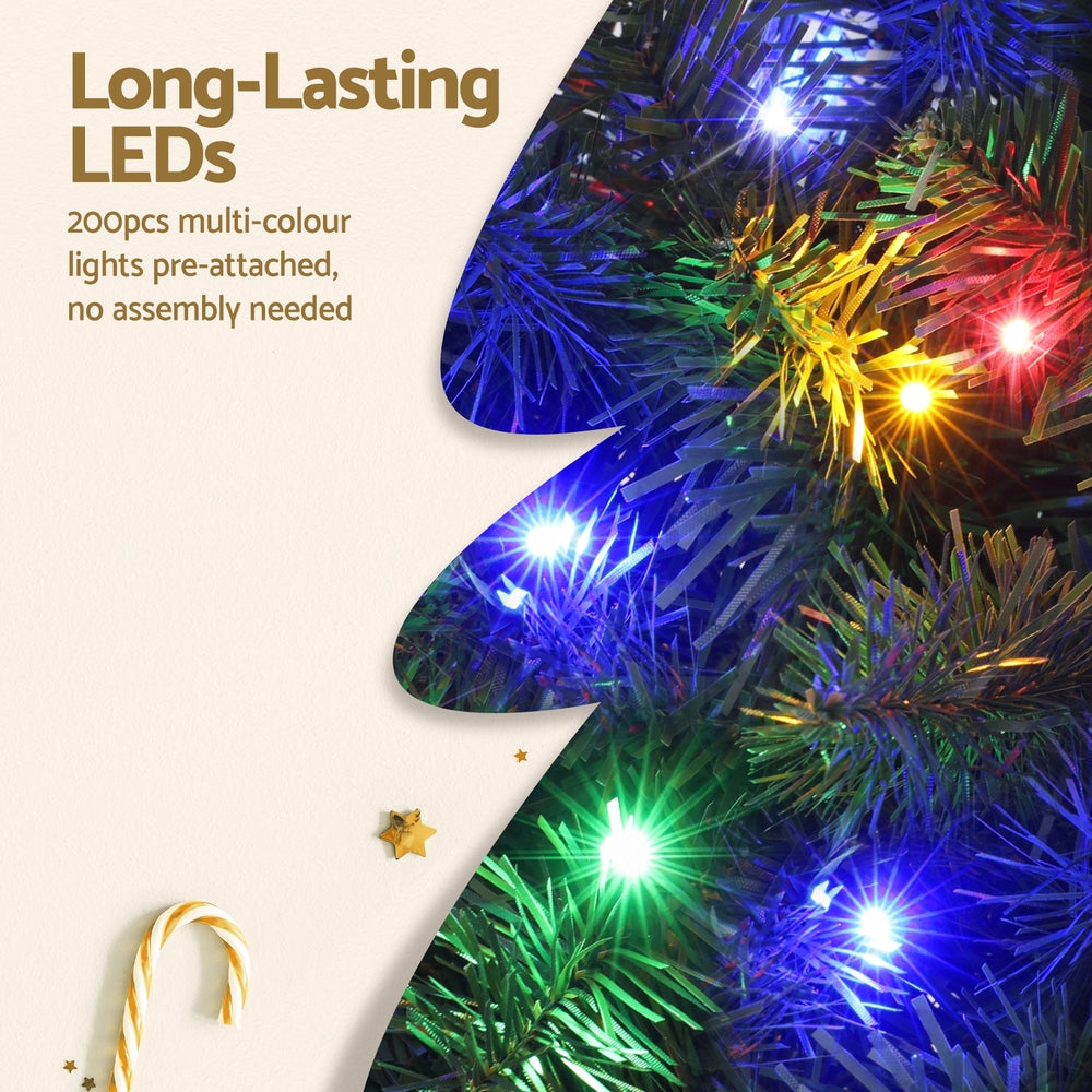 1.8M Pre-lit Christmas Tree 8 Mode Multi Colour
