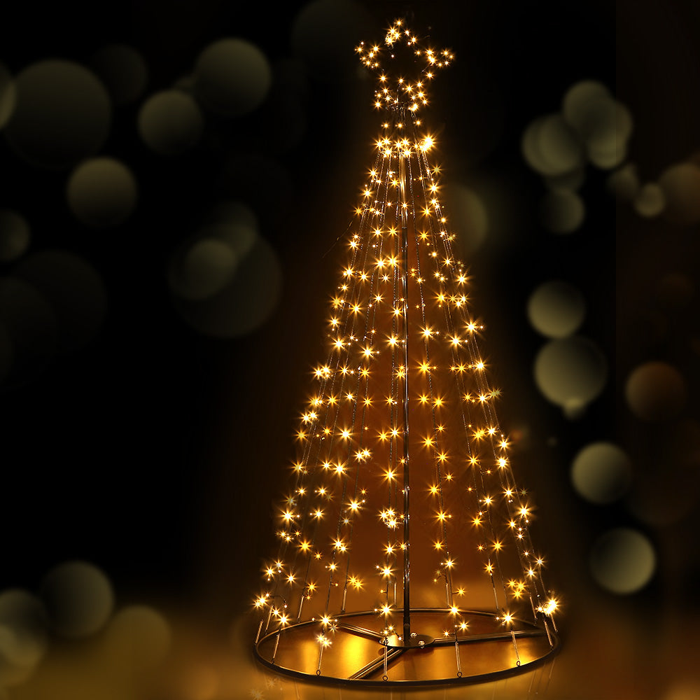 2.1M Christmas Tree LED Solar Warm