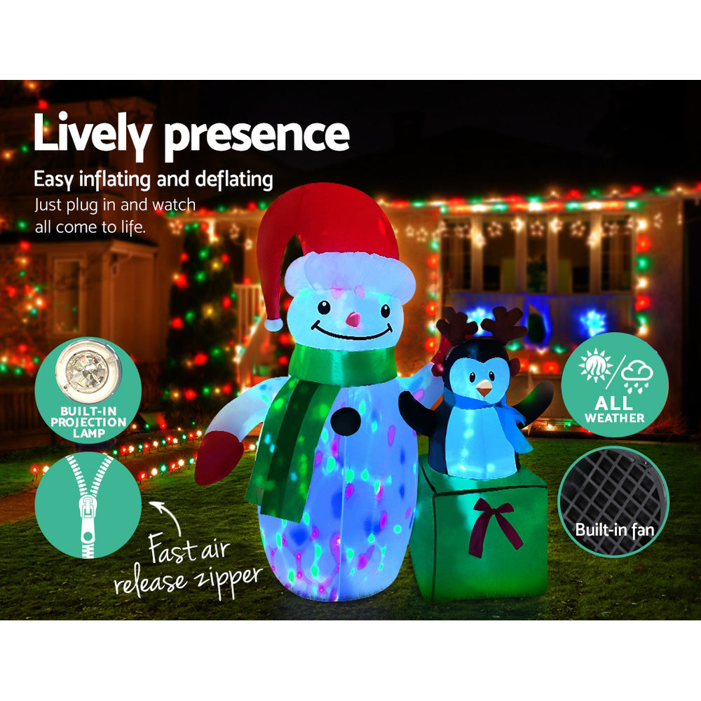 Inflatable Snowman 1.8M Illuminated