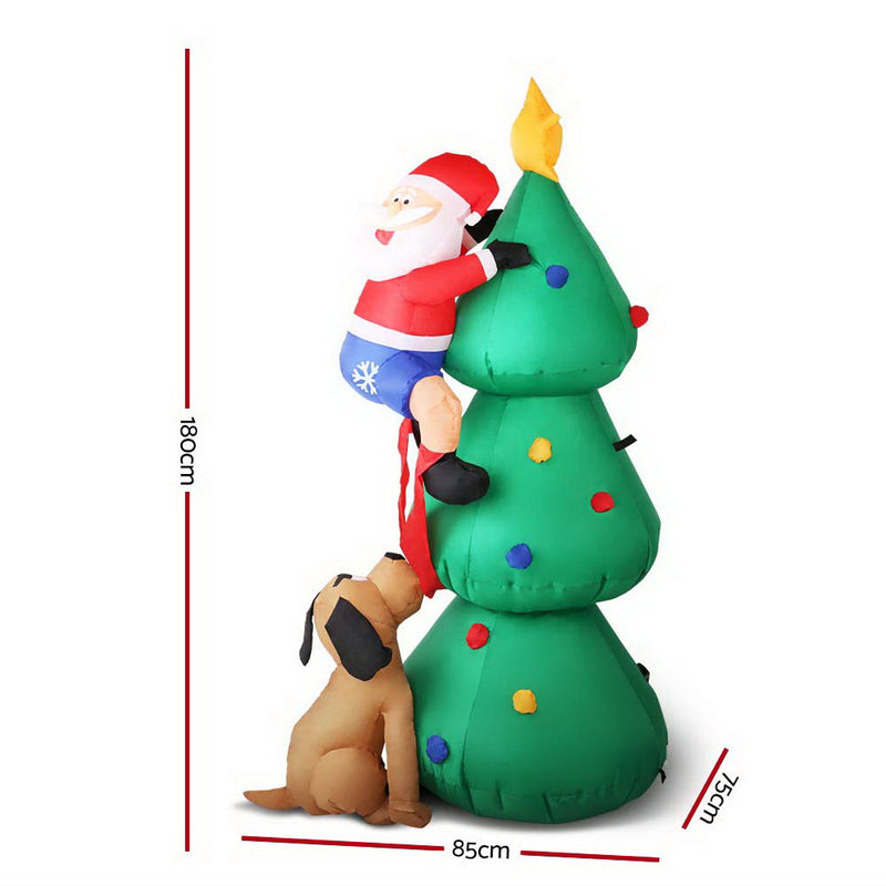 Inflatable Santa Tree 1.8M Illuminated
