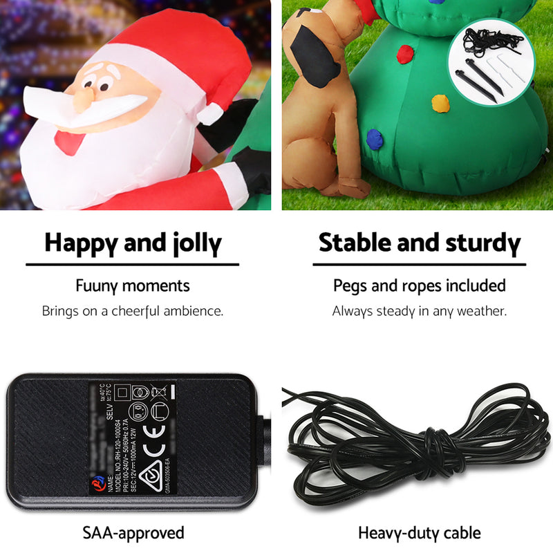 Inflatable Santa Tree 1.8M Illuminated