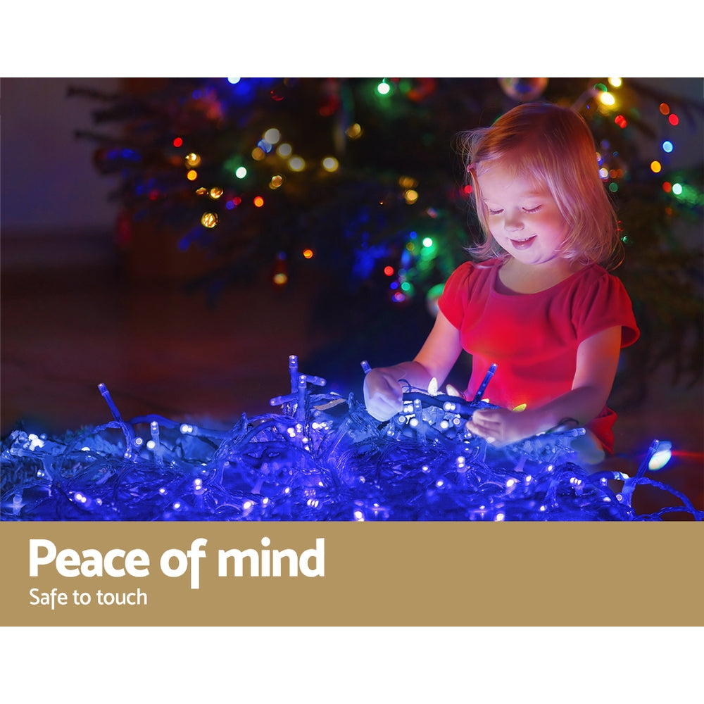 20M Christmas Lights Icicle Light 800 LED Blue White