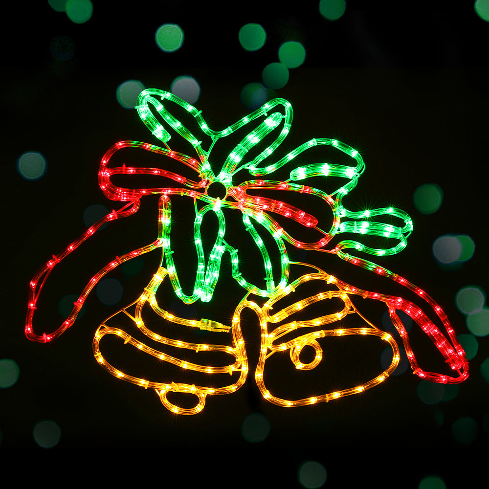 Jingle Jollys 76cm LED Christmas Bell Motif Lights 216 LEDs