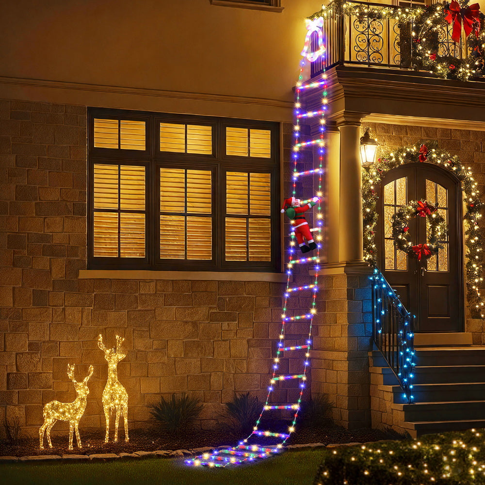 3.5M Santa Ladder Christmas Lights 300 LED Decoration