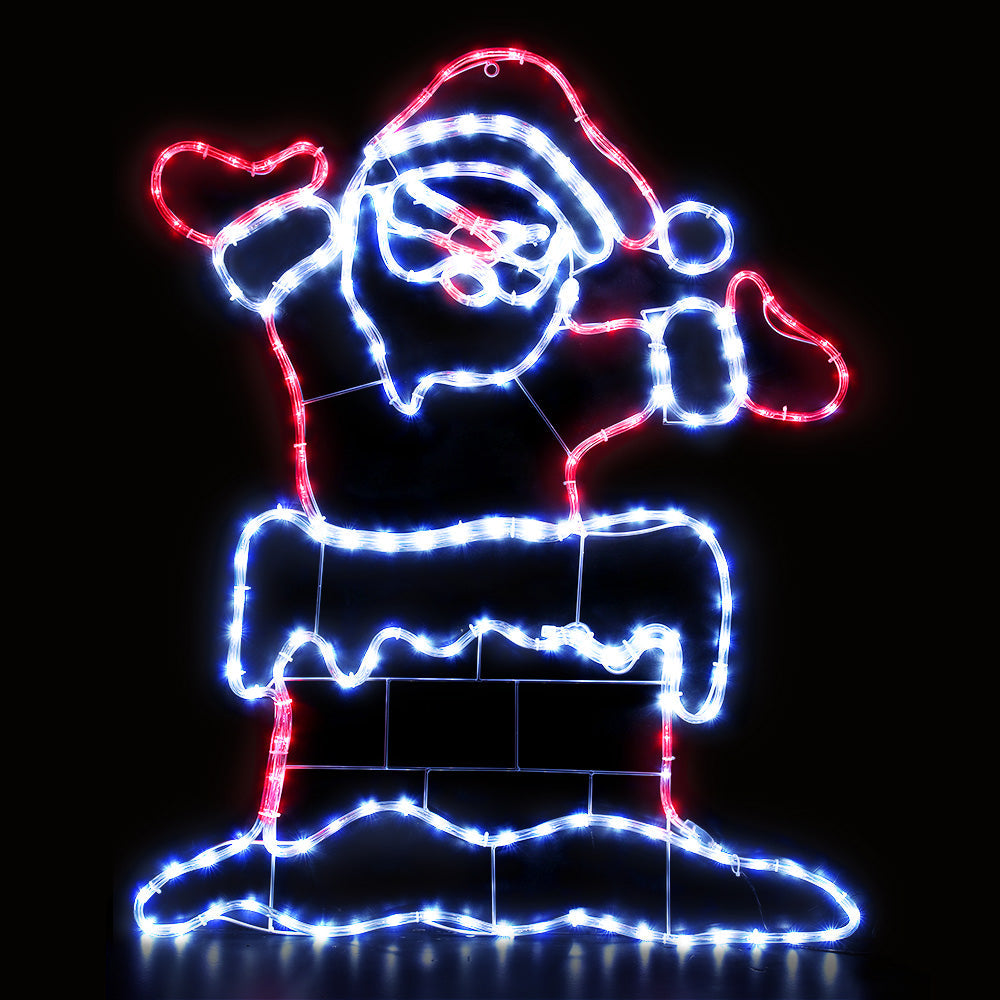 1M Christmas Lights 248 LED Santa Motif