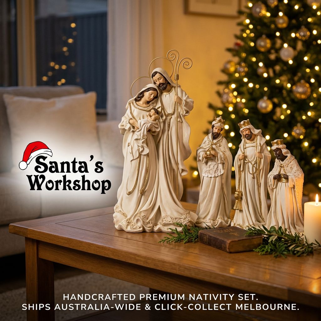 55cm Handmade Nativity Set with Holy Family & Three Wise Men