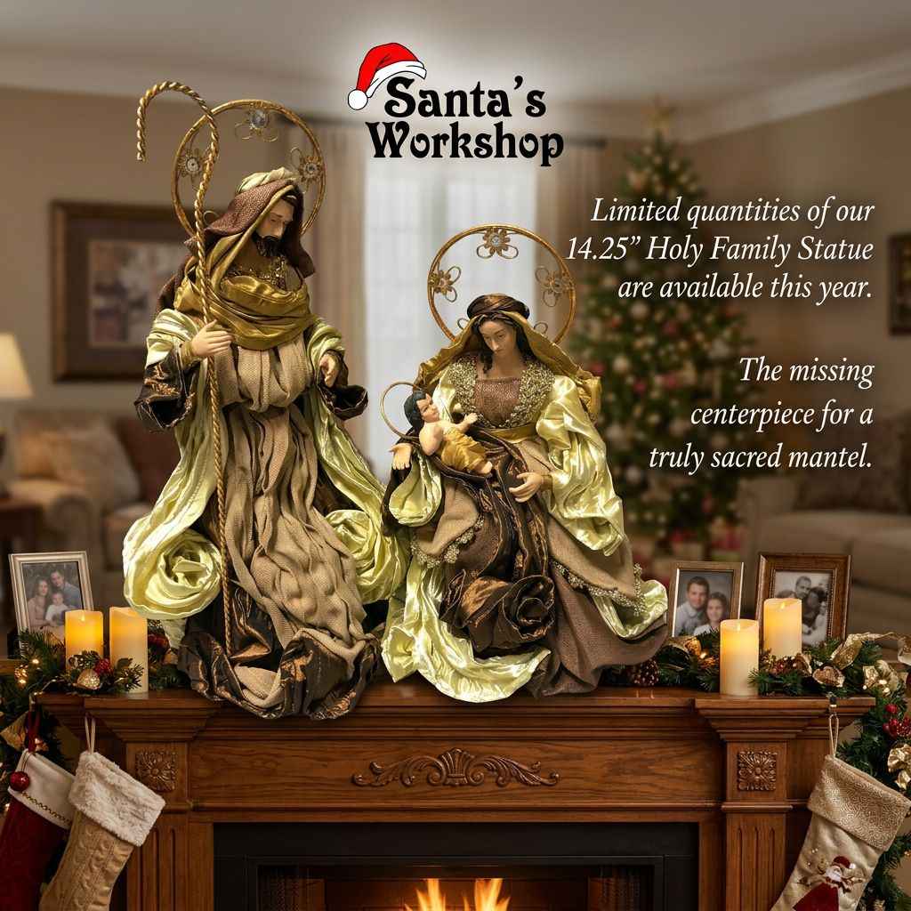 PRE-ORDER 38cm Holy Family Christmas Statue