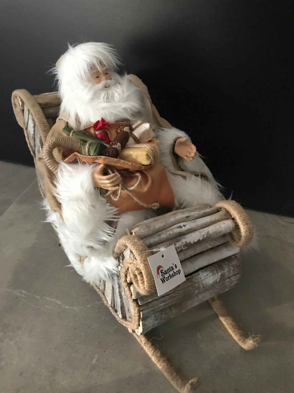 Santa Claus in Driftwood Sleigh – 40cm