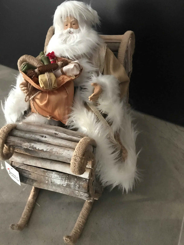 Santa Claus in Driftwood Sleigh – 40cm