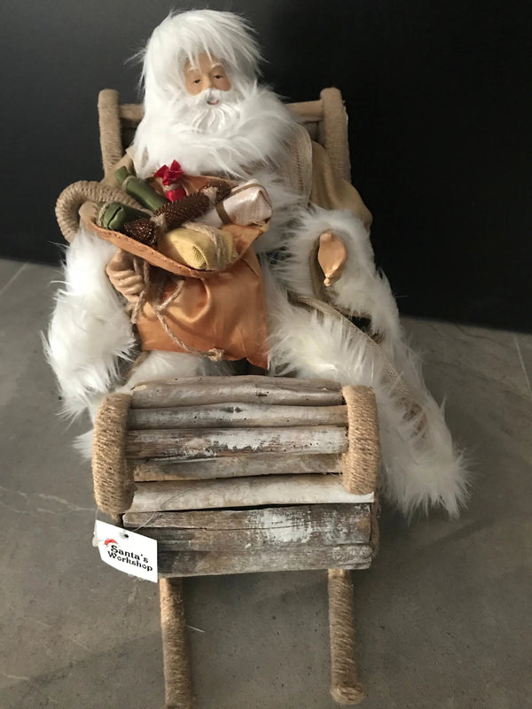 Santa Claus in Driftwood Sleigh – 40cm