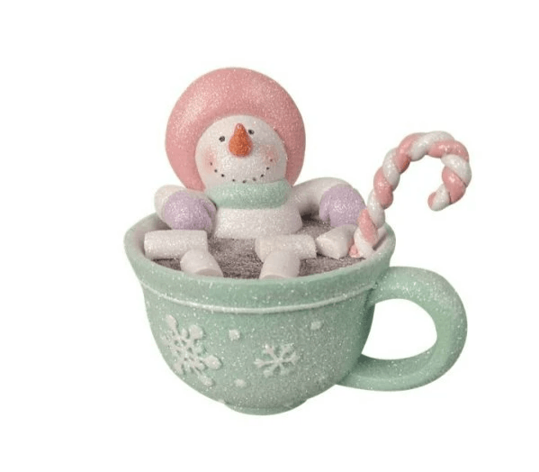 Pastel Snowman Tea Cup