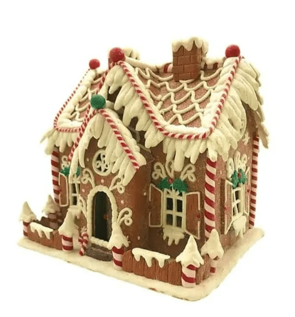 LED Gingerbread Sugar Icing House