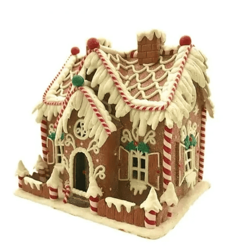 LED Gingerbread Sugar Icing House