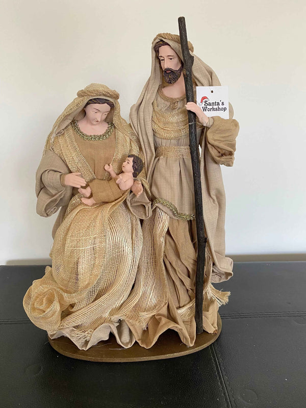 40cm Beige Holy Family Nativity Ornament