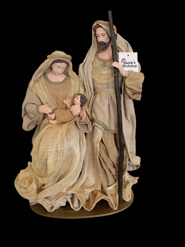 40cm Beige Holy Family Nativity Ornament