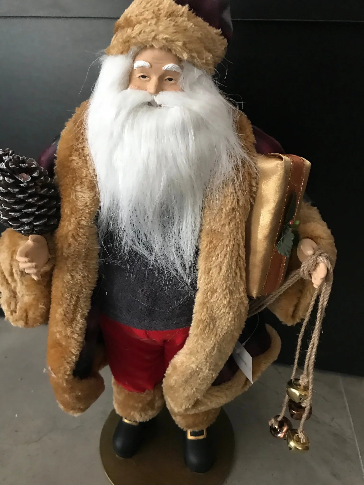 Fur Coat Standing Santa Claus – 49 cm