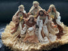 53cm Brown Holy Family Nativity Set with Manger