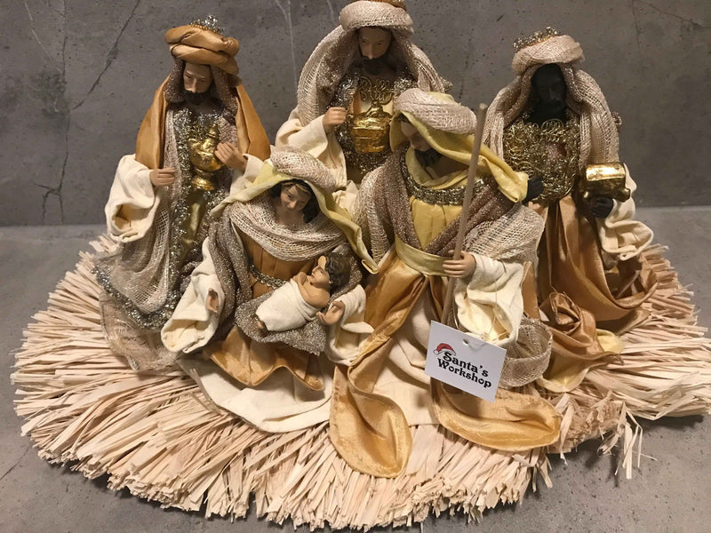 Gold Nativity with Manger – 53cm