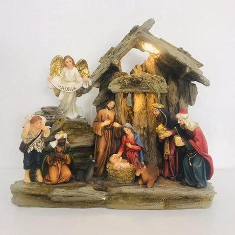 LED Christmas Nativity Scene