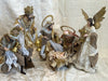 45cm Handmade Nativity Set with Angel & Three Wise Men