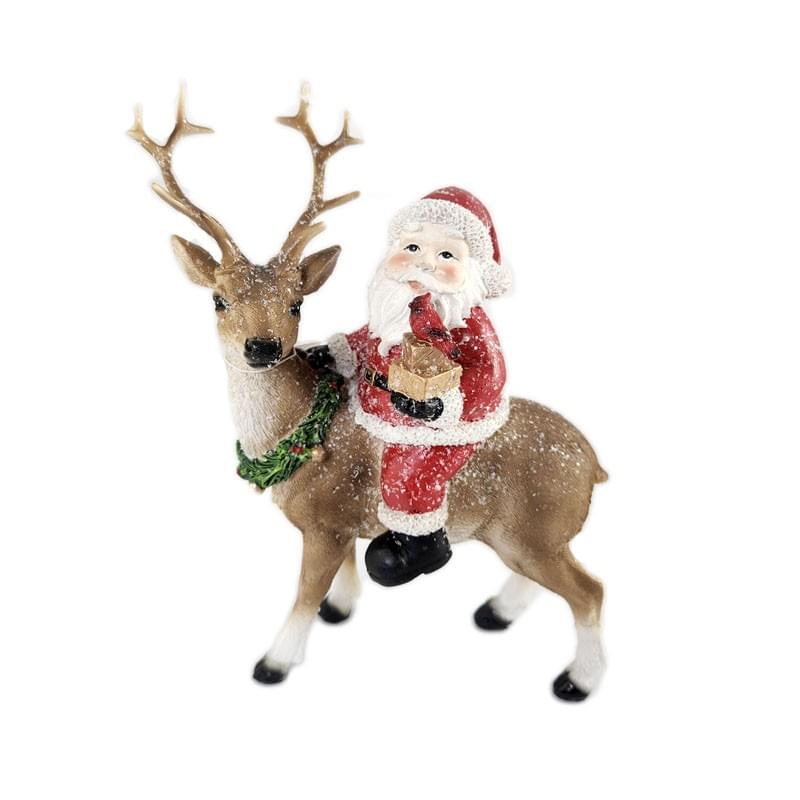 Santa Riding Deer
