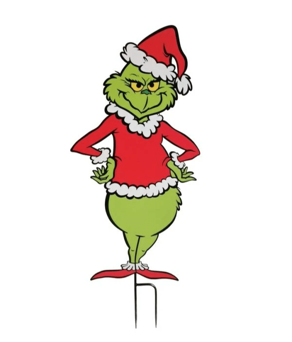 The Grinch Metal Garden Décor Stake