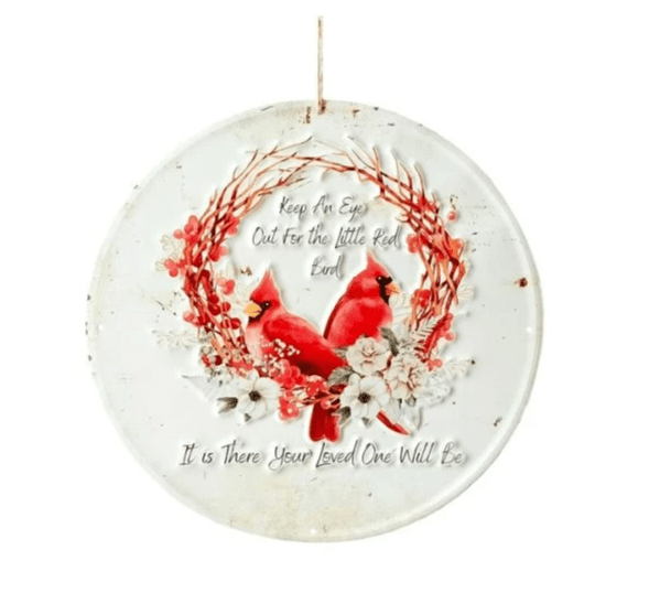 Metal Sign Red Cardinals