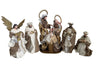55cm Handmade Nativity Set with Angel & Three Wise Men