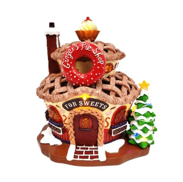LED Ginger Pie Shop House Village